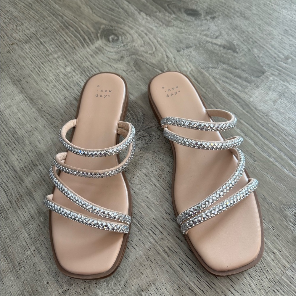 A New Day Women's Sparkling Silver Sandals